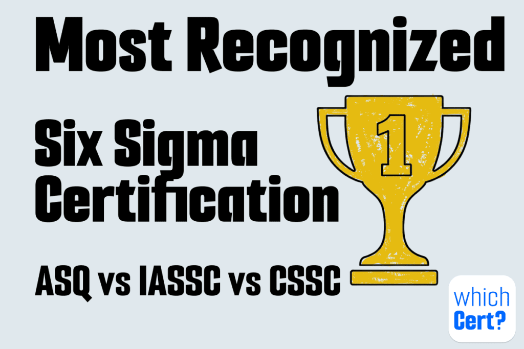 which six sigma certification is most recognized